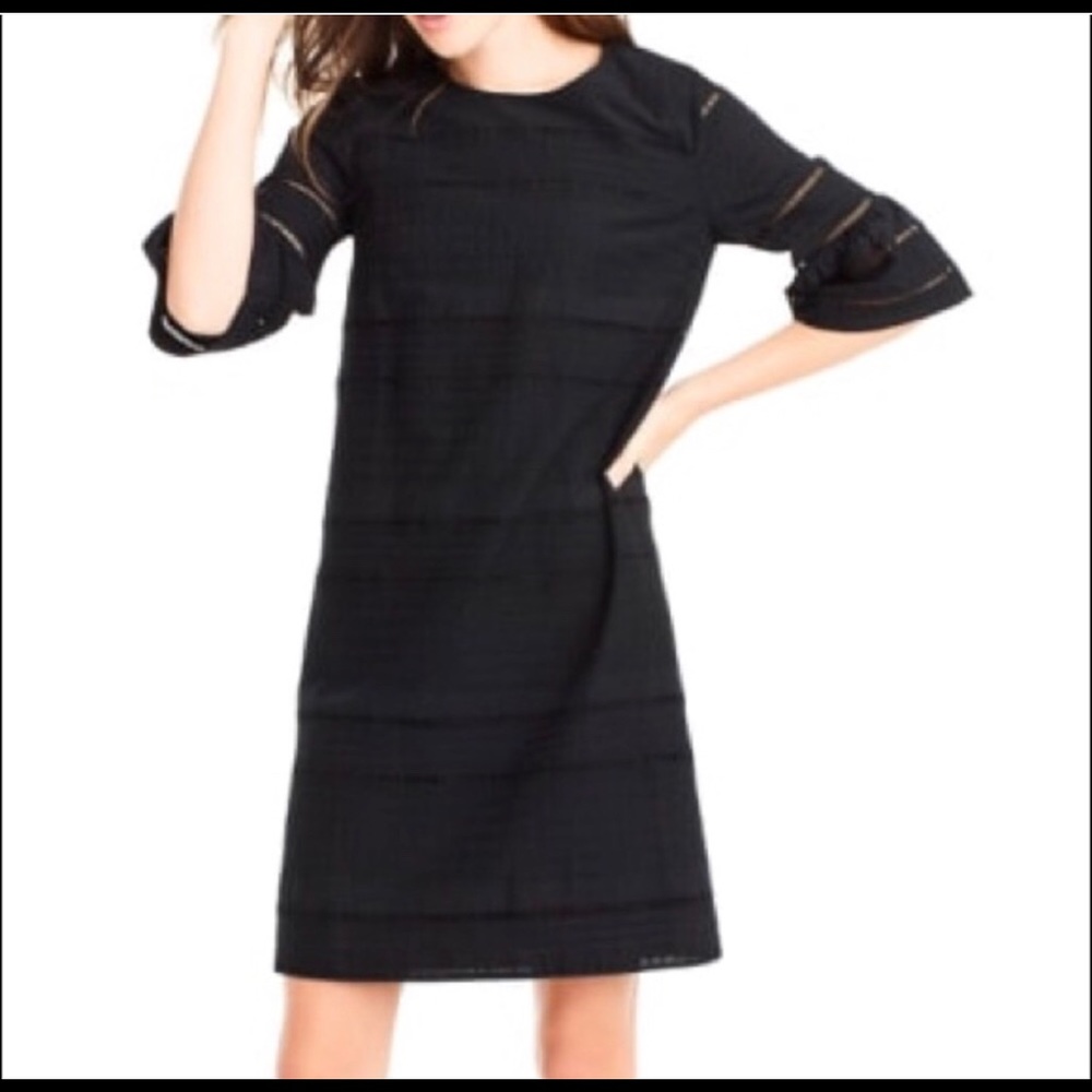 J. Crew Flutter Sleeve Eyelet Shift Dress